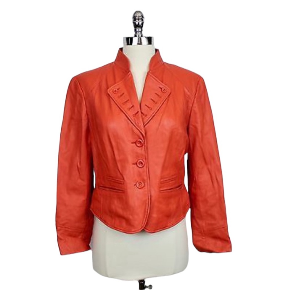 Vintage Cache Lambskin Leather Jacket